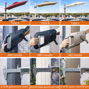 Paraguas de restaurante al aire libre resistente a los rayos UV de 8 costillas verde oscuro de 10 pies a bajo precio para espacio al aire libre de 10 ㎡ - Product Image 4