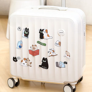 2 hojas por paquete, Serie de Memes de Gatos, Pegatinas con temática de gatos lindos y divertidos para diarios creativos - Product Image 3