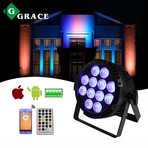 Grace WIFI sem fio DMX conjunto de paridade à prova d'água com bateria LED par para DJ luzes de palco