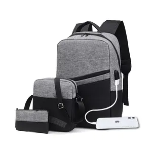 Moda 15.6 pollici Unisex oxford borsa per computer impermeabile adolescente studente laptop 3 pezzi set zaino