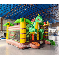 Château gonflable dinosaure professionnel en PVC pour location événementielle, personnalisable/OEM