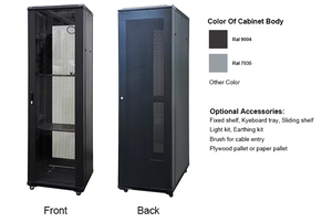 Gabinete de Red de Enfriamiento con Puerta de Vidrio de 6U y 19'' (4U y 600 mm) de Acero Turn-Link, con Rejilla de Ventilación Delantera y Trasera - Product Image 4