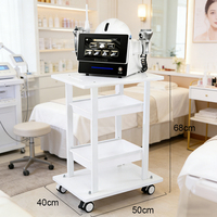 Carrito de Belleza Resistente de 3 Niveles con Gran Espacio de Almacenamiento, Carrito Móvil para Salón de Belleza, para Máquinas de Belleza, Suministros de Estética, Uso en Clínicas