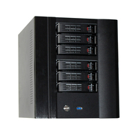 Casing NAS Hot Swap 6 Bay Mini ITX dengan Backplane SATA untuk HTPC