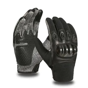 Hot selling Motorcycle Gloves Genuine Leather Gloves Cut Resistant Full Finger Outdoor Sports Breathable Tactical Gloves