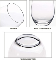 Verres à vin sans pied en Tritan 14oz/400ml incassables gobelets à eau réutilisables incassables verre à vin rouge