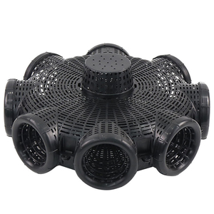 Guosong高品質PPプラスチック製8穴フィッシュケージベイトトラップ、カウンターウェイト魚とエビの混合魚トラップ付き - Product Image 3