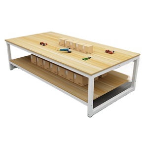 Double Layer Packaging Workbench Steel Laminate Industrial Workshop Assembly Table Laboratory Furniture China Made - Product Image 2
