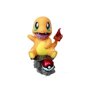 Figurine d'action Anime Charmander en PVC, modèle de collection avec base en roche, Poké Ball, décoration de bureau, cadeaux pour enfants, Japon - Product Image 5