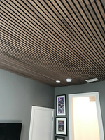 Panneaux muraux acoustiques 3D modernes en lattes, en fibre de polyester PET écologique et panneau MDF, pour l'insonorisation des hôtels et des studios à domicile