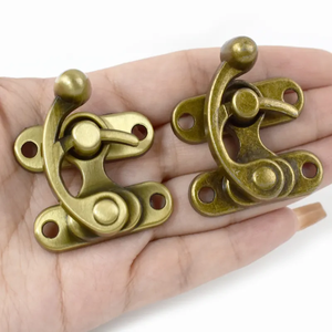 New Chinese Style Box Metal Fecho Bloqueio Para Caixa De Madeira Horn Lock Buckles Handbag Lock Hasp Fecho Liga Twist Turn - Product Image 3