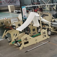 Máquina de alta velocidad para pañuelos faciales interfoliados 5P con motor y engranajes para línea de producción de toallitas húmedas, capacidad de 1 tonelada/día
