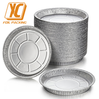 Barquette ronde jetable en aluminium de 8 pouces pour pizza et tarte, barquette en aluminium personnalisable de qualité alimentaire