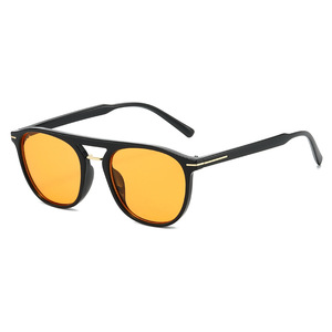 <span class=keywords><strong>Gafas</strong></span> de Sol de Piloto Cuadradas con Doble Puente STORY, Lentes Naranjas Vintage, Protección UV400, Unisex, Diseño de Moda, Gran Venta, XY7117 - Product Image 1
