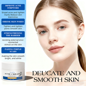 Crème de traitement de l'acné à base de plantes avec ginseng, lavande et menthe poivrée, réduit <span class=keywords><strong>les</strong></span> <span class=keywords><strong>rougeurs</strong></span> et l'inflammation, renforce la barrière cutanée, atténue <span class=keywords><strong>les</strong></span> marques d'acné - Product Image 4