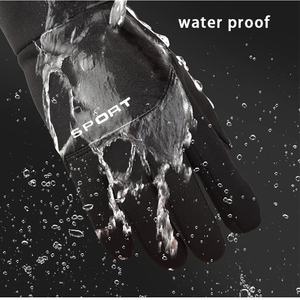Caliente invierno montar mitones hombres y mujeres polar Cálido impermeable guantes coche eléctrico ciclismo pesca mitones - Product Image 2