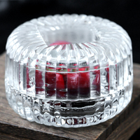 Glazen snoepvaas met deksel, mini, op maat gemaakte kleur, vintage kristal, huishoudelijk, gedroogd fruit, glazen sieradendoosje