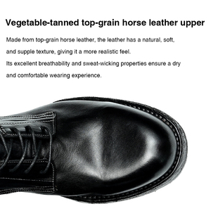 Zapatos Brogue de Cuero Sólido para Hombre, Personalizados OEM, con Cordones, Impermeables, Transpirables, Cómodos, Elegantes, con Suela Goodyear Welt, de Piel de Caballo, para Negocios - Product Image 3