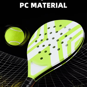 Raqueta de Pádel OEM con Patrón Personalizable, 330g, Ligera, Alta Elasticidad, Raqueta de PC con Red de Poliéster, Forma de Lágrima para Adultos - Product Image 5