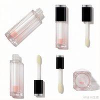 Tubos Vacíos para Brillo Labial, Cuadrados, de Pared Gruesa, Plástico ABS Personalizado con Aplicador de Varita