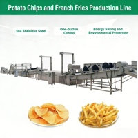 Línea de Procesamiento de Papas Fritas y Patatas Fritas de Acero Inoxidable, Maquinaria de Producción Automática