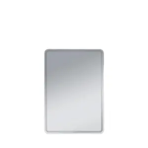 Bathroom Vanity Set with Rectangle Digital Mirror Beveled Straight Edge Mirror with Lights Includes Vanity Set