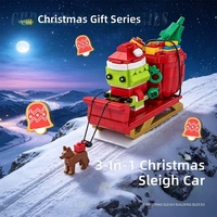 Kit de Construction de Traîneau de Noël 425 Pièces à Succès – Jouet de Construction Figurine et Renne DIY pour Cadeau de Fêtes