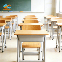 Bureau d'étudiant robuste en bois avec plateau en MDF E1, durable, faible entretien, économique, best-seller pour les appels d'offres scolaires au Cameroun