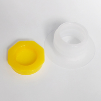 Bouchon verseur en plastique PE écologique et portable avec valve, fermeture côtelée, durable, anti-déversement, jaune, pour huile de cuisson/jus