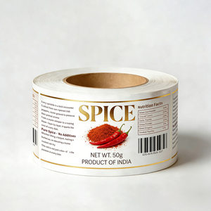 Printing Food <strong>Label</strong> Maker Custom Roll Waterproof <strong>Spice</strong> Powder <strong>Labels</strong> and Stickers Bottle Packaging Top Brand PT - Product Image 1
