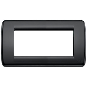 Rondo 4M Black Wall <b>Plate</b> 14.8x8.2 Cm Vimar <b>Switch</b> Cover - Product Image 1