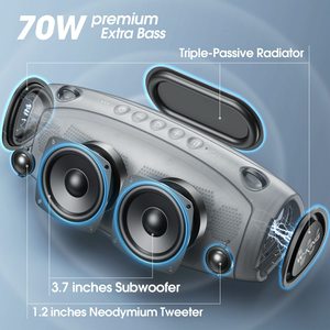 W-<strong>KING</strong> NEW X10+ Portable IPX6 Waterproof Portable Wireless Bluetooth Speaker with Wireless Microphone <strong>for</strong> <strong>Singing</strong> - Product Image 3