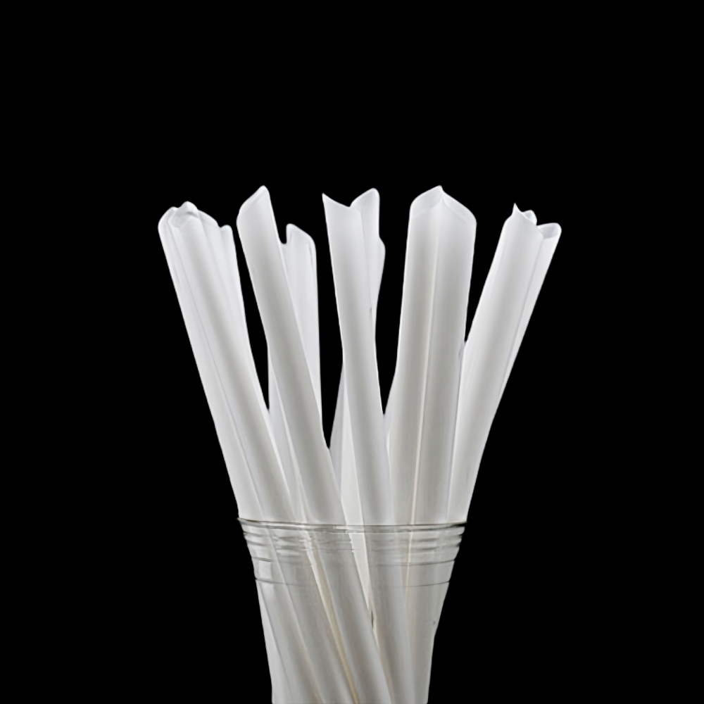 Disposable Biodegradable PLA Straw Individually Wrapped Bubble Tea Beverage Juice No Plastic Straws