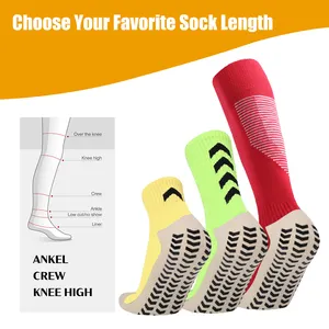 Ücretsiz tasarım & MOCK-UP özel logo kavrama yüksek kalite raket çorap anti kayma futbol kavrama çorap kaymaz futbol çorap