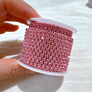Nuova Catena di Strass in Vetro Colorato SS12 3mm 3D, 10 Iarde/Rotolo, Accessori per Gioielli e Abbigliamento Fai-da-Te - Product Image 4