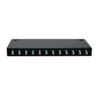 Panel Patch Fiber Optik 12-Port LC 24-core OM3 untuk Rak Kabinet 19-Inci Full-Load dengan Pigtail Adapter Splice FTTH