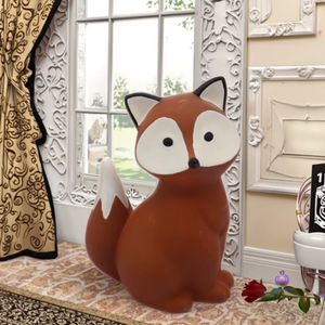 Custom Luxury Ceramic Hen Fox Figurine Funny Cartoon Animal Ornament for Party Decor and Table Gift Made of Clay