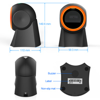 Lecteur de codes-barres de bureau 2D Xincode, scanner de codes QR 1D, scanner de codes-barres filaire USB d'usine, scanner omnidirectionnel pour magasin POS