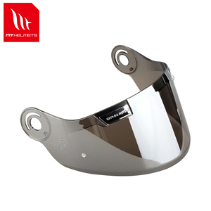 Visera de Repuesto para Casco MT JARAMA V-32, Lente de Repuesto para Casco, Visera Dorada, Etiqueta Dorada, RAINBOW, Plateada - Product Image 1