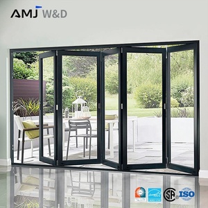 <span class=keywords><strong>Puerta</strong></span> Mosquitera Plegable para Apartamento, Patio o Balcón, Puertas Corredizas Plegables <span class=keywords><strong>de</strong></span> Vidrio Templado - Product Image 2