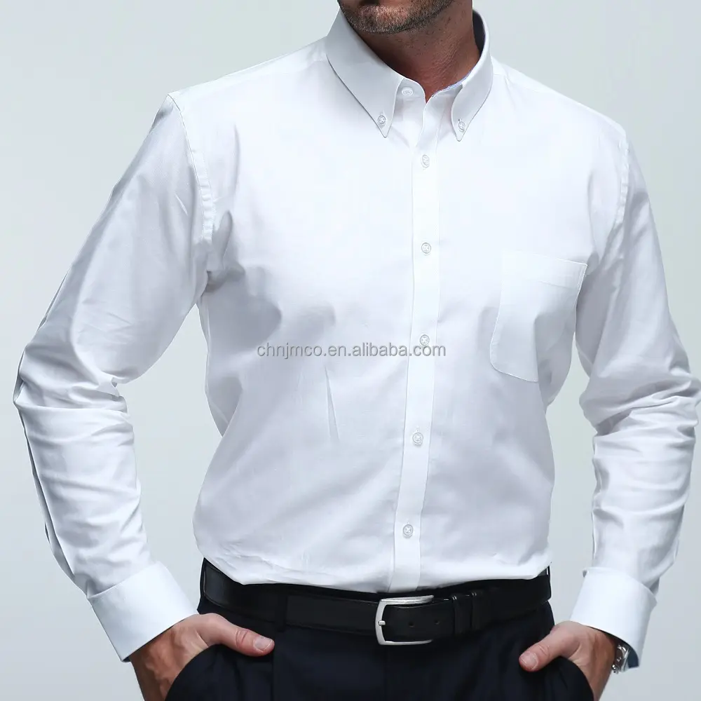 High Quality White Formal Dress Shirt Mens Vintage Button Up Long Sleeve Casual Shirts Tuxedo Business Shirt
