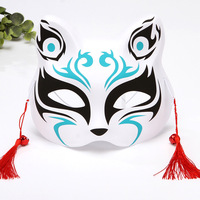 Masques de renard demi-visage Cosplay masques chat Animal Costume mascarade fête accessoires pour Cosplay Costume mascarade