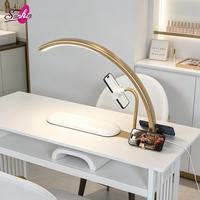 Nouvelle lampe LED professionnelle demi-lune pour cils, lumière de beauté réglable et dimmable, lampe de table LED pour manucure, nail art et salon de beauté