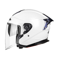 Casque de moto léger ECE 22.06 rétro étanche Racing Motor Cycle blanc demi-visage casque de moto intelligent