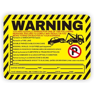 Etiquetas de Violación de la Ley de Estacionamiento, Difíciles de Quitar, Notificaciones de Violación de la Ley de Estacionamiento, Etiquetas de Remoción para Ventanas de Automóviles, Estacionamiento Ilegal - Product Image 1
