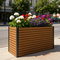 Bac à légumes surélevé SONSILL WPC, jardinière en métal pour l'extérieur, pour légumes et fleurs, grand kit de jardinage