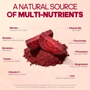 Complément Alimentaire Boostant l'Oxyde Nitrique de Betterave Rouge 1300mg, 60 Capsules, Cure de 30 Jours - Product Image 2