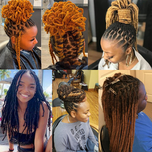 Heymidea-<span class=keywords><strong>extensiones</strong></span> de cabello humano <span class=keywords><strong>para</strong></span> <span class=keywords><strong>hombres</strong></span>, mujeres y niños, trenzada de ganchillo, pelo suave, hecho a mano - Product Image 2