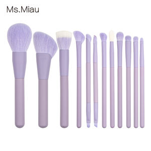 Ensemble de pinceaux de maquillage pour le visage de luxe, forme plate, <span class=keywords><strong>poils</strong></span> doux, manche en bois brillant, outil de beauté, pinceau pour le blush - Product Image 1