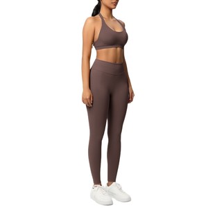Ensemble de vêtements de sport pour femmes, soutien-gorge de sport sans couture léger, respirant, à séchage rapide, en spandex/nylon, extensible dans quatre directions - Product Image 6